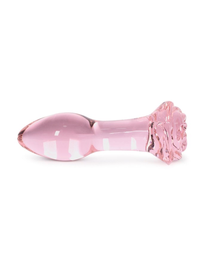 Plug Anal Clear Rose Glass