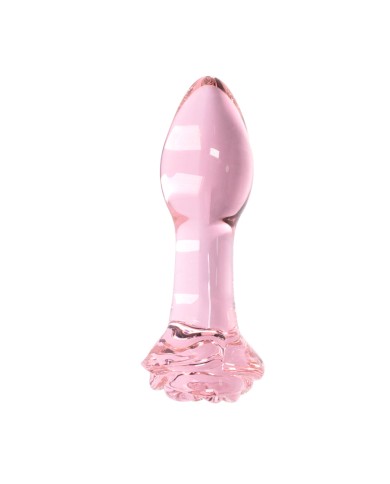 Plug Anal Clear Rose Glass