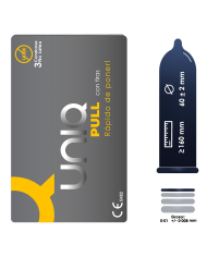 Condón Uniq Pull Rápido de Poner x 3 Unidades Condón Uniq Pull Rápido de Poner x 3 Unidades