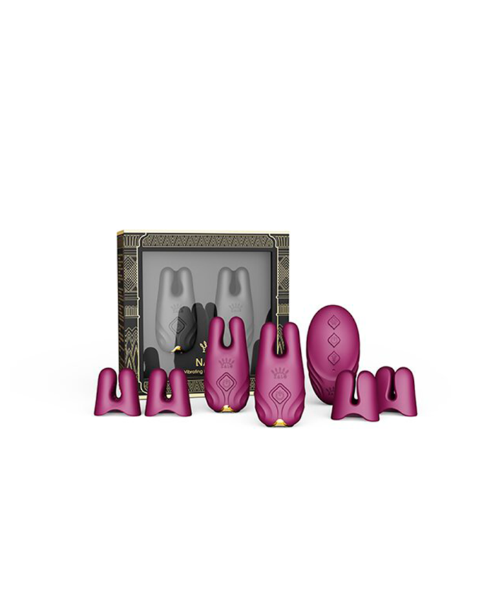Pinzas Para Pezones y Clitoris de Lujo Nave Velvet Purple Controlado por APP Global by ZALO