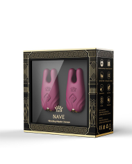Pinzas Para Pezones y Clitoris de Lujo Nave Velvet Purple Controlado por APP Global by ZALO