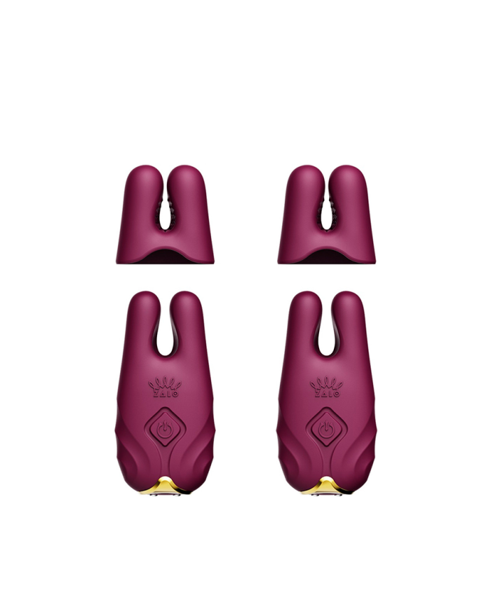 Pinzas Para Pezones y Clitoris de Lujo Nave Velvet Purple Controlado por APP Global by ZALO