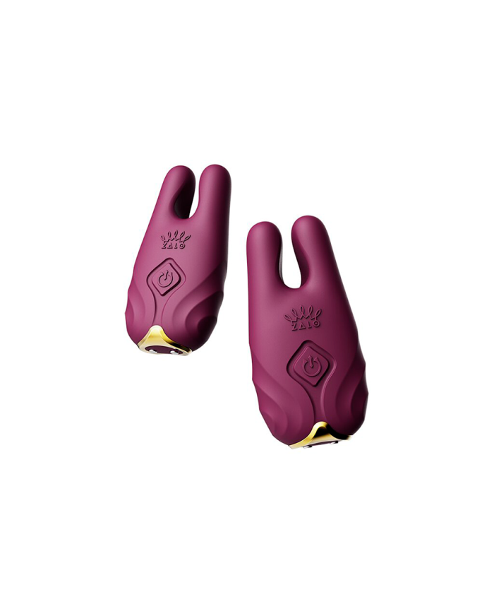 Pinzas Para Pezones y Clitoris de Lujo Nave Velvet Purple Controlado por APP Global by ZALO