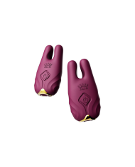 Pinzas Para Pezones y Clitoris de Lujo Nave Velvet Purple Controlado por APP Global by ZALO