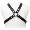 LEATHER BODY - BLACK BULL DOG HARNESS