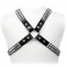 LEATHER BODY - BLACK BUCKLE HARNESS FOR MEN