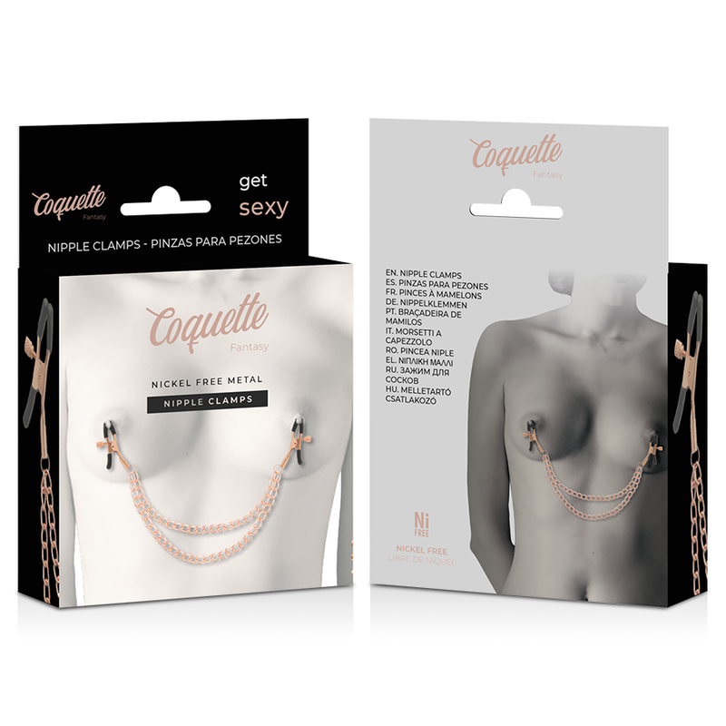 COQUETTE CHIC DESIRE - FANTASY PINZAS METALICAS PEZONES CON CADENA