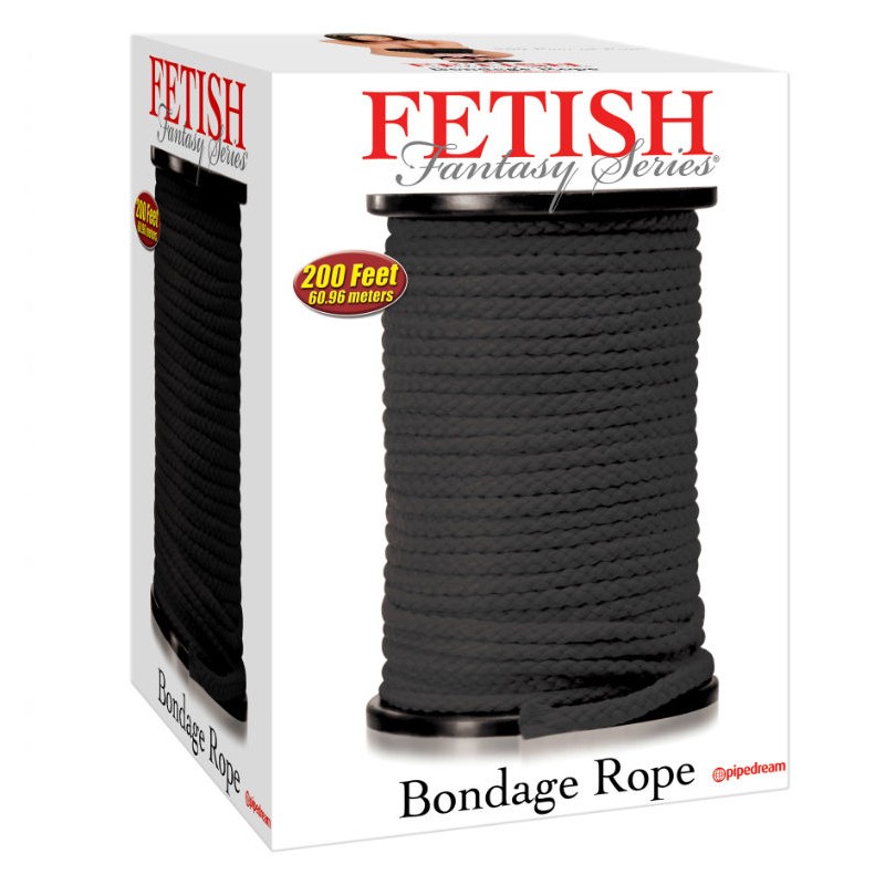 FETISH FANTASY SERIES - SERIES BONDAGE CUERDA SEDA NEGRO 60.96 METROS