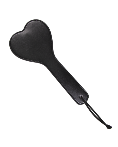 Paleta De Nalgadas Corazón Negro Cuero