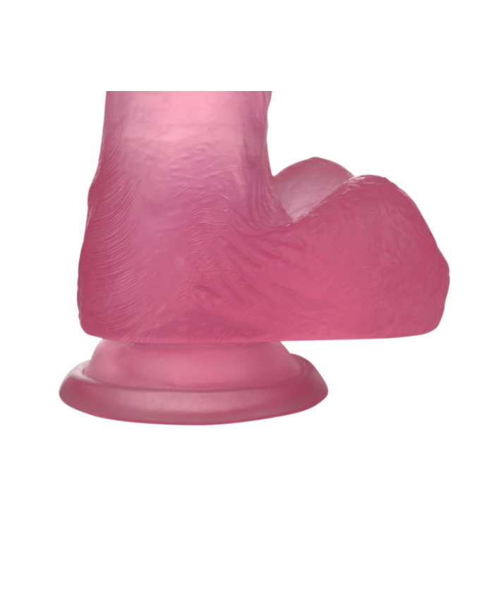 Dildo Small 6" Jelly Studs Crystal Pink