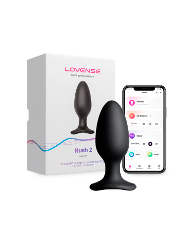 Plug Anal Vibrador Hush 2 (2.25 Pulgadas) Controlado por APP Global by Lovense