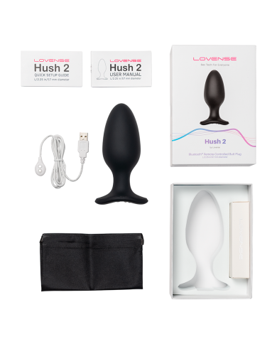 Plug Anal Vibrador Hush 2 (2.25 Pulgadas) Controlado por APP Global by Lovense
