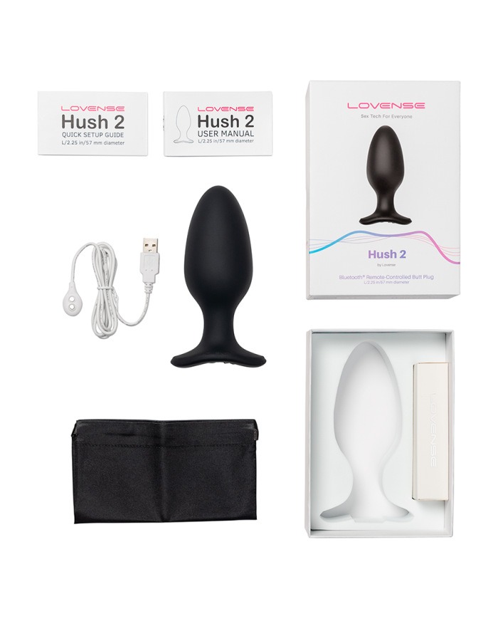 Plug Anal Vibrador Hush 2 (2.25 Pulgadas) Controlado por APP Global by Lovense Plug Anal Vibrador Hush 2 (2.25 Pulgadas) Controlado por APP Global by Lovense