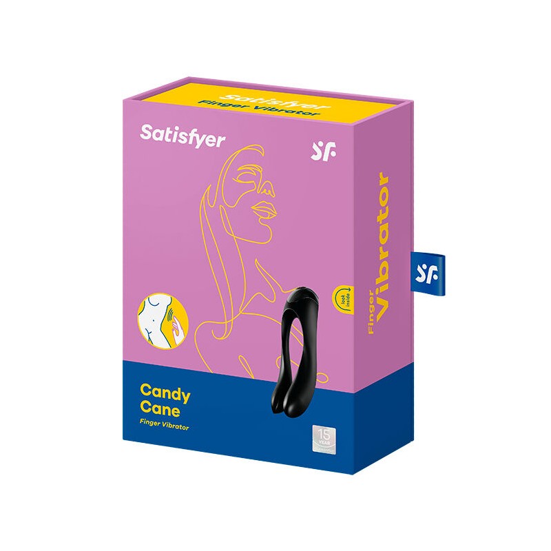 SATISFYER - CANDY CANE VIBRADOR DEDO NEGRO