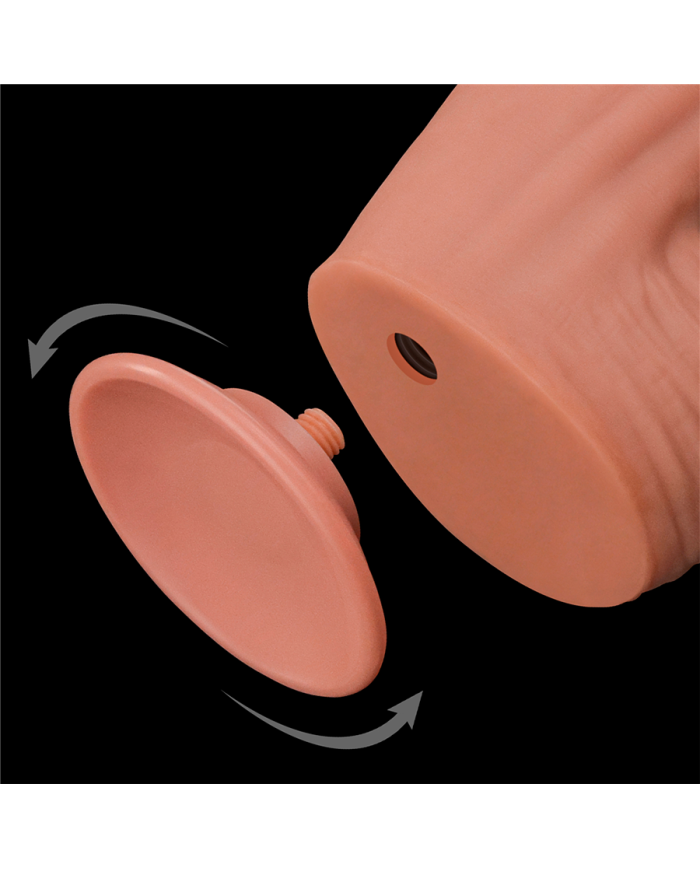 12'' King Sized Sliding Skin Dual Layer Dong