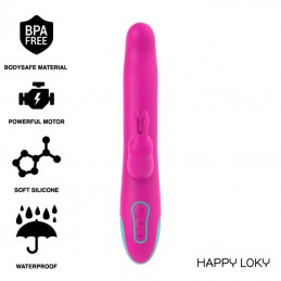 HAPPY LOKY - PLUTO RABBIT VIBRATOR & ROTATOR COMPATIBLE CON WATCHME WIRELESS TECHNOLOGY