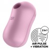 SATISFYER - COTTON CANDY ESTIMULADOR Y VIBRADOR ROSA