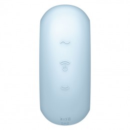 SATISFYER - PRO TO GO 3 ESTIMULADOR Y VIBRADOR DOBLE AZUL
