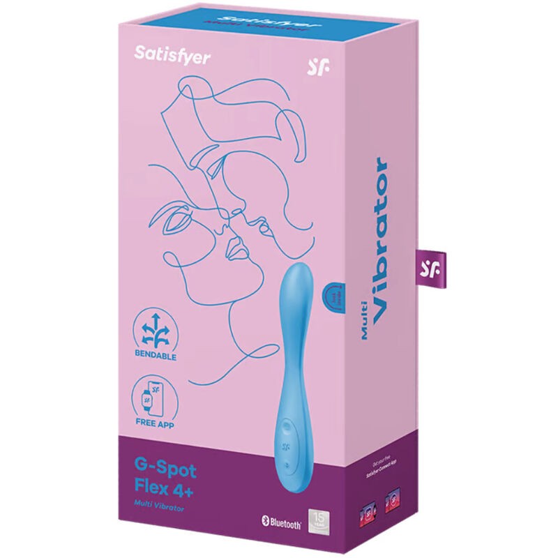 SATISFYER - G-SPOT FLEX 4+ MULTI VIBRADOR APP AZUL