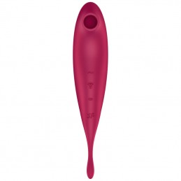 SATISFYER - TWIRLING PRO+ ESTIMULADOR Y VIBRADOR APP ROJO