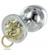 METAL HARD - ANAL PLUG DIAMOND TRANSPARENTE SMALL 5.71CM