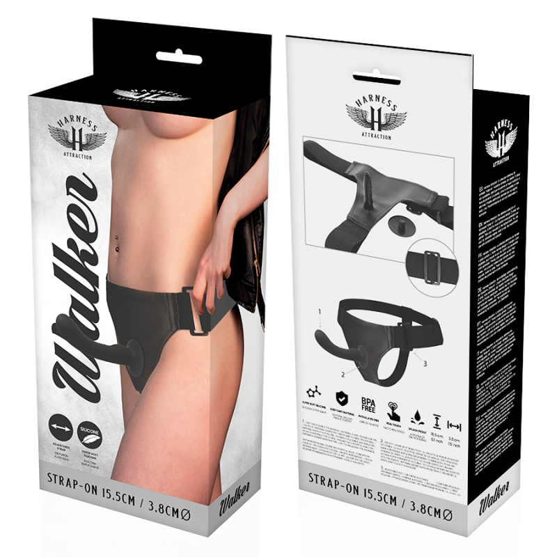 HARNESS ATTRACTION - RNES SILICONA WALKER G-SPOT 15.5 CM -O- 3.8 CM