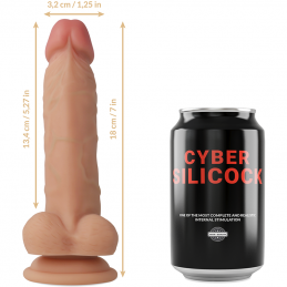 CYBER SILICOCK - ARNÉS SILICONA LIQUIDA JUDE 18 CM -O- 3.2 CM