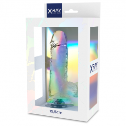 X RAY - ARNÉS + DILDO REALISTA TRANSPARENTE 15.5 CM -O- 3.5 CM