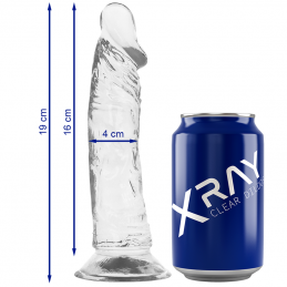 X RAY - ARNÉS + DILDO TRANSPARENTE 19 CM -O- 4 CM
