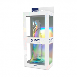 X RAY - ARNÉS + DILDO TRANSPARENTE 19 CM -O- 4 CM
