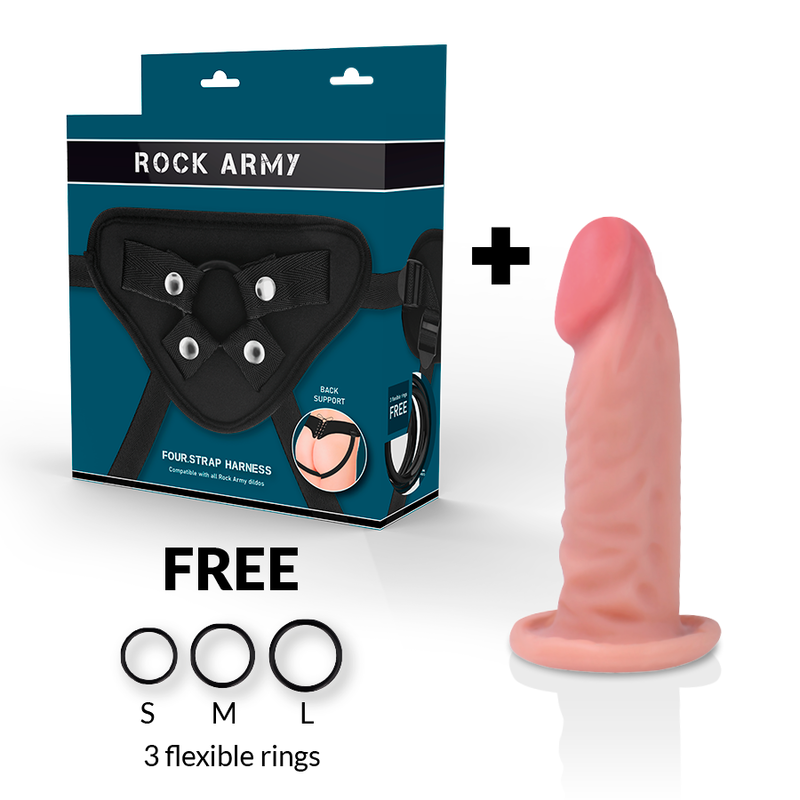 ROCKARMY - ARNES + DUAL DENSITY TIGER DILDO REALISTA 14 CM -O- 4.46 CM