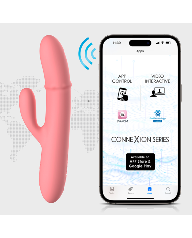 Vibrador Dobe Estimulación Mora NEO Peach Pink Controlado por APP Global By Svakom