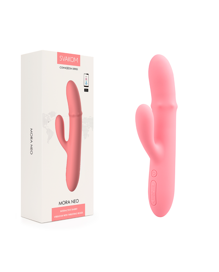 Vibrador Dobe Estimulación Mora NEO Peach Pink Controlado por APP Global By Svakom