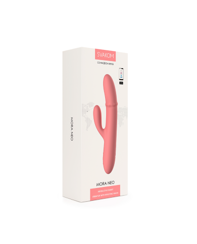 Vibrador Dobe Estimulación Mora NEO Peach Pink Controlado por APP Global By Svakom