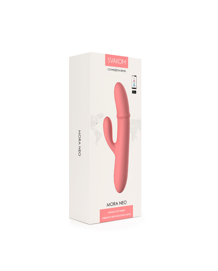 Vibrador Dobe Estimulación Mora NEO Peach Pink Controlado por APP Global By Svakom
