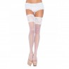 LEG AVENUE - MEDIAS ROJAS AUTOADHESIVAS CON ENCAJE ANCHO ONE SIZE