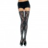 LEG AVENUE - MEDIAS DE RED CON COSTURA TRASERA EN RED EFECTO REMOLINO