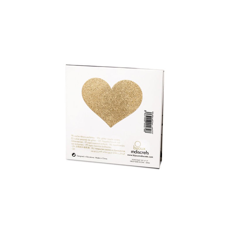 BIJOUX - INDISCRETS PEZONERAS FLASH CORAZÓN DORADO
