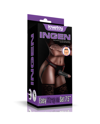 Arnés Easy Strapon Set 7.5'' Black