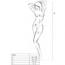 PASSION - WOMAN BS031 BODYSTOCKING NEGRO TALLA UNICA
