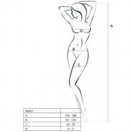 PASSION - WOMAN BS031 BODYSTOCKING BLANCO TALLA UNICA