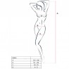 PASSION - WOMAN BS034 BODYSTOCKING BLANCO TALLA UNICA