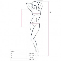 PASSION - WOMAN BS035 BODYSTOCKING NEGRO TALLA UNICA