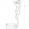 PASSION - WOMAN BS045 BODYSTOCKING BLANCO TALLA UNICA