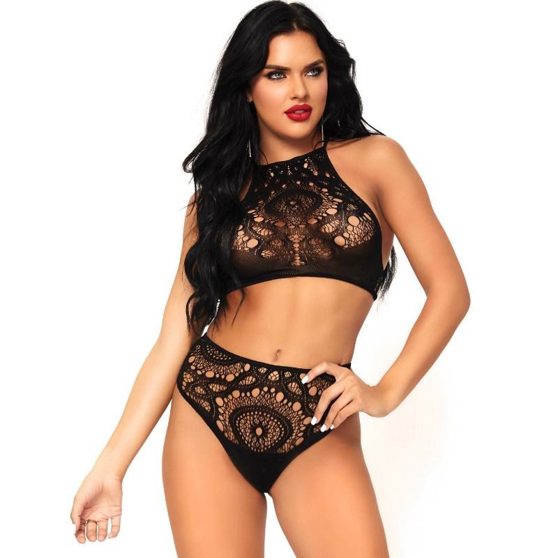 LEG AVENUE - SET 2 PIEZAS TOP Y PANTIES S/M