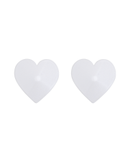 Cubrepezones Corazón Blanco