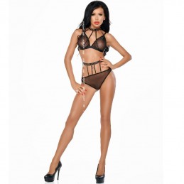 ME-SEDUCE - DOTTY SET DOS PIEZAS NEGRO S/M