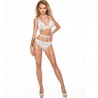 ME-SEDUCE - DOTTY SET DOS PIEZAS BLANCO S/M