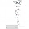 PASSION - WOMAN BS049 BODYSTOCKING BLANCO TALLA UNICA