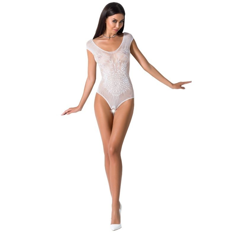 PASSION - WOMAN BS064 BODYSTOCKING BLANCO TALLA UNICA